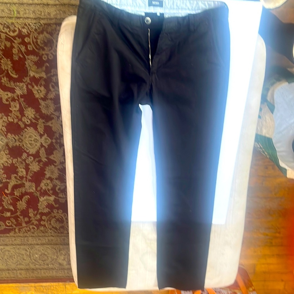 BOSS HUGO BOSS Stretch Slim Fit black trousers US 30R